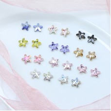 DZ 3541 8*8mm Starfish shape effect color crystal fancy stone for nail art